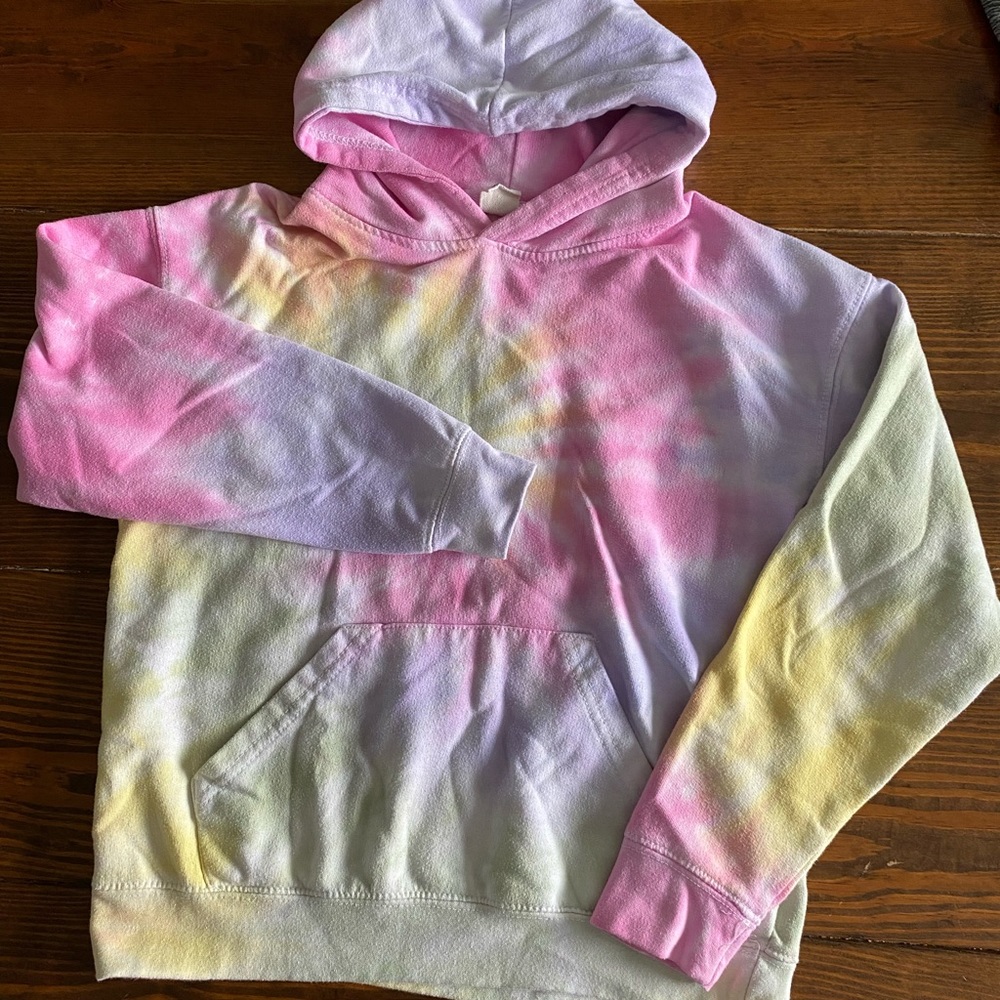 Girls tie-dye hooded sweatshirt